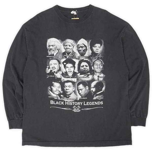 画像1: 00's BLACK HISTORY LEGENDS L/S プリントTシャツ (1)