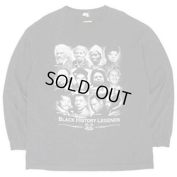 画像1: 00's BLACK HISTORY LEGENDS L/S プリントTシャツ (1)