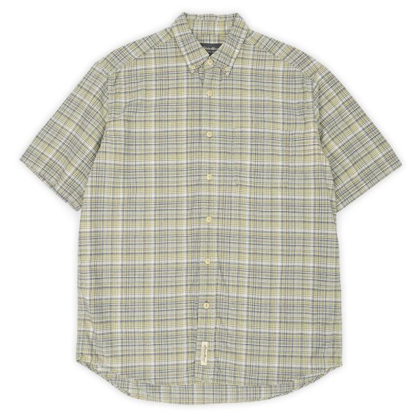 画像1: 00's Eddie Bauer S/S ボタンダウンシャツ “GREEN Plaid” (1)