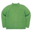 画像1: Early 00's J.CREW ロールネック コットンニット “GREEN” (1)