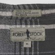 画像2: 90's ROBERT STOCK フランネル バンドカラーシャツ "Black Ombre Plaid" (2)