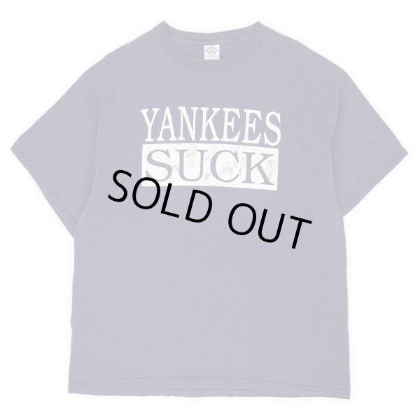 画像1: 00's YANKEES SUCK プリントTシャツ (1)