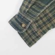 画像4: 90's BASIC EDITIONS キルティングライナー フーディーネルシャツ "Green Plaid" (4)