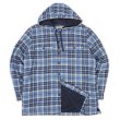 画像1: 00's L.L.Bean フリースライナー フーディーネルシャツ "Blue Plaid" (1)