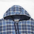 画像3: 00's L.L.Bean フリースライナー フーディーネルシャツ "Blue Plaid" (3)