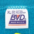 画像2: 90's BVD ブランクスウェット "MADE IN USA / TURQUOISE BLUE" (2)