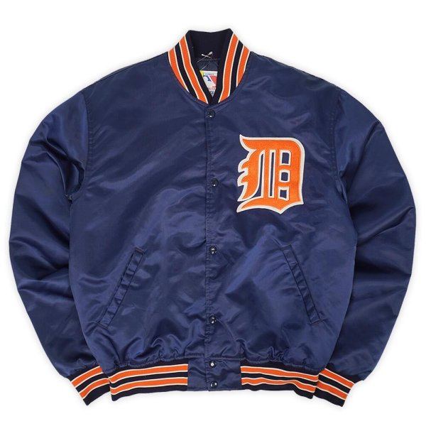 画像1: 90's Detroit Tigers ナイロンサテンスタジャン "STARTER body / MADE IN USA" (1)