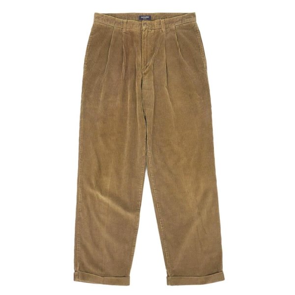 画像1: 90's DOCKERS 2タック 太畝コーデュロイトラウザー "Light Brown / W34 L32" (1)