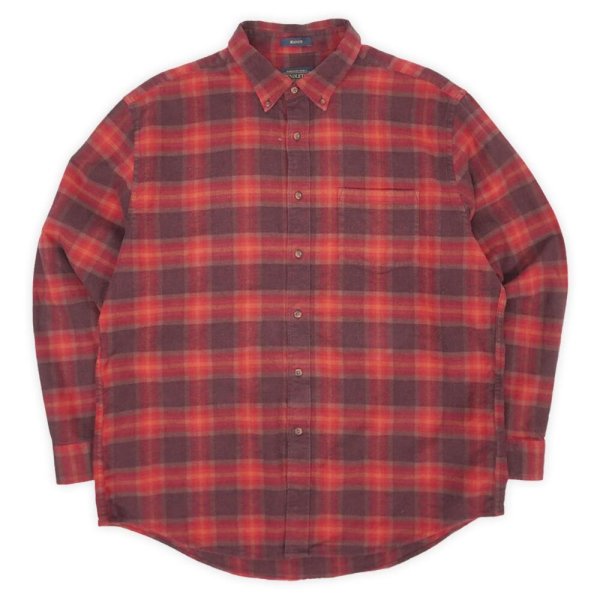 画像1: 00's Pendleton フランネル ボタンダウンシャツ "MASON / Red Omble Plaid" (1)