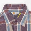 画像3: 80's Carhartt ヘビーネルシャツ "Burgundy Plaid" (3)