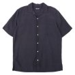 画像1: 90's LANDS’ END オープンカラーシャツ “BLACK / SILK×LINEN" (1)