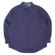 画像1: 90's Pendleton レギュラーカラー ウールシャツ "MADE IN USA / NAVY" (1)