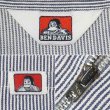 画像2: 80's BEN DAVIS S/S ハーフジップ ワークシャツ "ヒッコリーストライプ" (2)