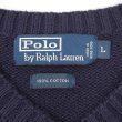 画像2: 90's Polo Ralph Lauren Vネック コットンニット (2)