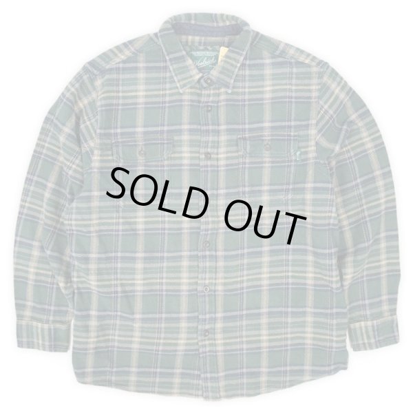 画像1: 00's Woolrich ヘビーネルシャツ "GREEN Plaid" (1)