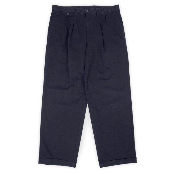 画像1: Early 00's DOCKERS 2タック チノトラウザー "DARK NAVY / W34 L30" (1)