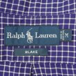 画像2: 90's Polo Ralph Lauren ボタンダウンシャツ “BLAKE / Navy Graph Plaid” (2)