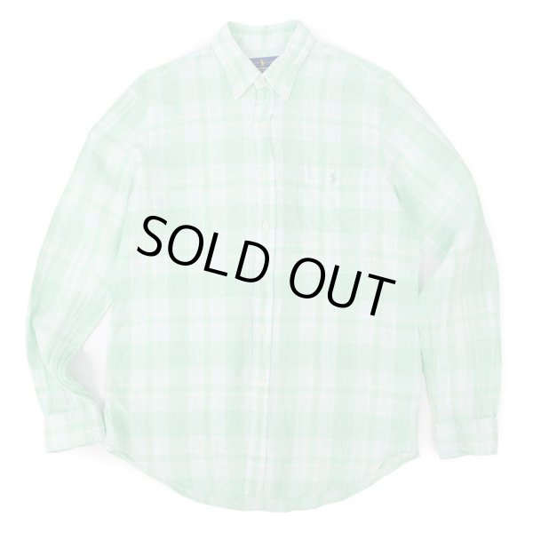 画像1: 00's Polo Ralph Lauren リネンボタンダウンシャツ "CLASSIC FIT / 3点留め" (1)