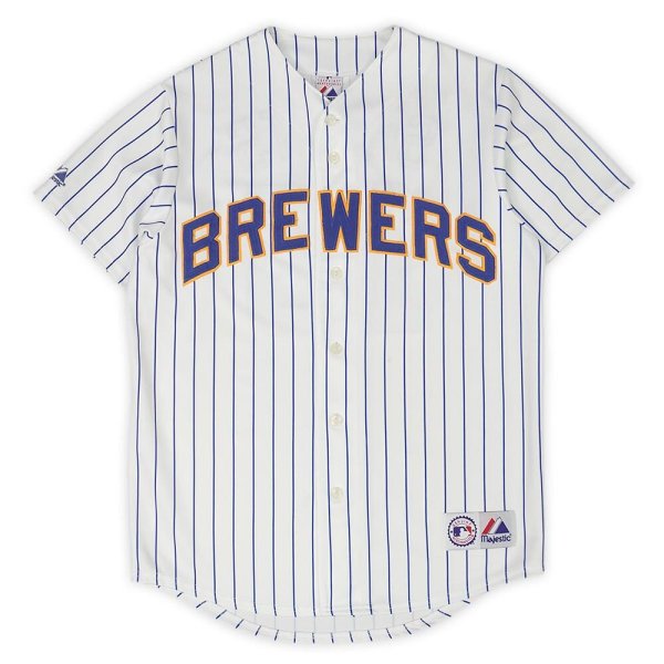 画像1: 00's Milwaukee Brewers ベースボールシャツ “WHITE” (1)