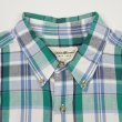 画像3: 90's Eddie Bauer S/S ボタンダウンシャツ "Green Plaid" (3)