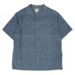 画像1: Early 00's L.L.Bean 総柄 S/S オープンカラーシャツ "NAVY BASE" (1)