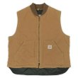 画像1: Early 90's Carhartt ダックベスト "BROWN / MADE IN USA" (1)