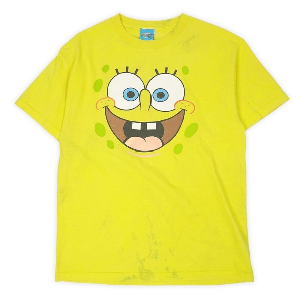 画像1: Early 00's SpongeBob フェイスプリントTシャツ (1)