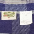 画像2: 90's FIVE BROTHER ブロックチェック柄  ヘビーネルシャツ “NAVY × GRAY” (2)