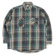 画像1: 90's FIVE BROTHER ヘビーネルシャツ "Green & Black Plaid / MADE IN USA" (1)