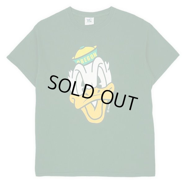 画像1: Late 90's OREGON DUCKS キャラクタープリントTシャツ (1)