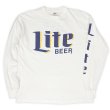 画像1: 90's Miller Lite BEER L/S ロゴプリントTシャツ "MADE IN USA" (1)