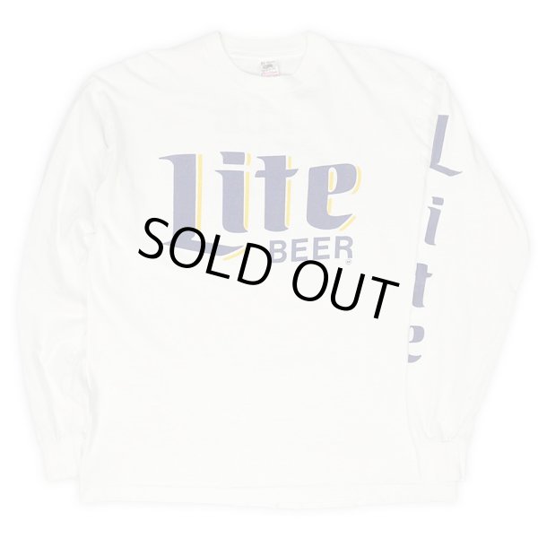 画像1: 90's Miller Lite BEER L/S ロゴプリントTシャツ "MADE IN USA" (1)