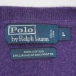 画像2: 90's Polo Ralph Lauren コットンニット “PURPLE” (2)