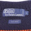 画像2: 90's Polo Ralph Lauren ワイドボーダー柄 ローゲージ ウールニット (2)