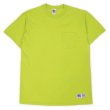 画像1: 90's RUSSELL ポケットTシャツ "MADE IN USA / LIME GREEN" (1)
