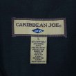 画像2: 00's CARIBBEAN JOE S/S レーヨン オープンカラーシャツ "BLACK" (2)