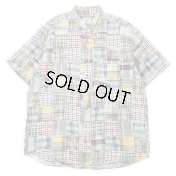 画像1: 90-00's Brooks Brothers S/S パッチワークシャツ “PLAID” (1)