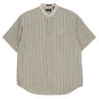 画像1: 90's GANT マルチストライプ柄 S/S バンドカラーシャツ "Linen×Cotton" (1)