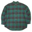 画像1: 90's Polo Ralph Lauren ボタンダウンシャツ "BIG SHIRT / Green Plaid" (1)