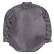 画像1: 90's Polo Ralph Lauren ボタンダウンシャツ "BIG SHIRT / Dark Navy Plaid" (1)