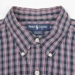 画像3: 90's Polo Ralph Lauren ボタンダウンシャツ "BIG SHIRT / Dark Navy Plaid" (3)