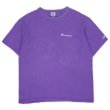 画像1: 90's Champion スクリプトロゴ Tシャツ "PURPLE" (1)