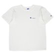 画像1: 90's Champion スクリプトロゴ Tシャツ "WHITE / MADE IN USA" (1)