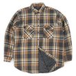 画像1: 80's MIGHTY-MAC キルティングライナー ヘビーネルシャツ “BROWN × BLACK Plaid” (1)