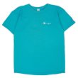 画像1: 80's Champion スクリプトロゴ Tシャツ "TURQUOISE / MADE IN USA" (1)