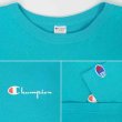 画像3: 80's Champion スクリプトロゴ Tシャツ "TURQUOISE / MADE IN USA" (3)