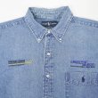 画像3: 00's Polo Ralph Lauren デニムボタンダウンシャツ "企業ロゴ刺繍 / CLASSIC FIT" (3)