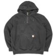 画像1: 00's Carhartt ハーフジップ スウェットパーカー “FADE BLACK” (1)