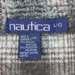 画像2: 90's NAUTICA オンブレチェック柄 パイルフリース プルオーバージャケット "MADE IN USA" (2)