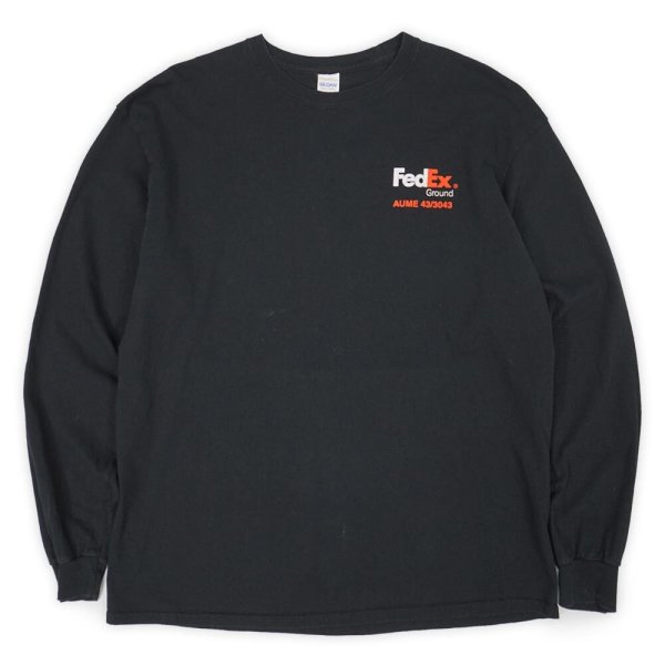 画像1: 00's FedEx 両面プリント L/S Tシャツ (1)